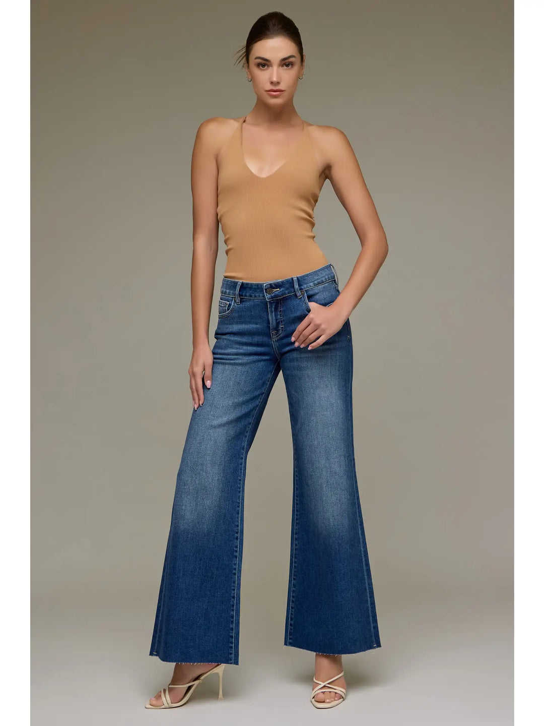 Happi Dark Vintage Low Rise 33" Inseam Comfort Flare