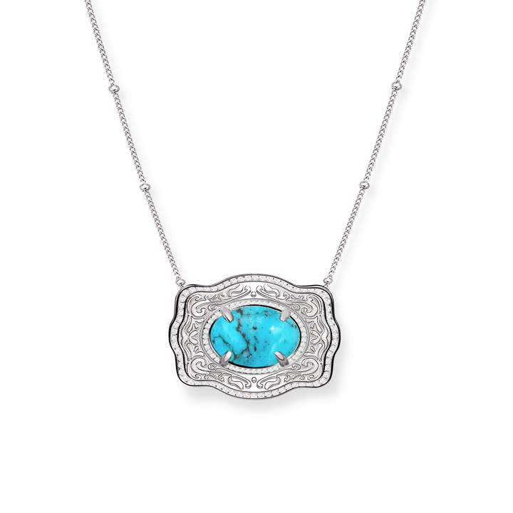 Ultra Mini Belt Buckle Necklace (Oasis)