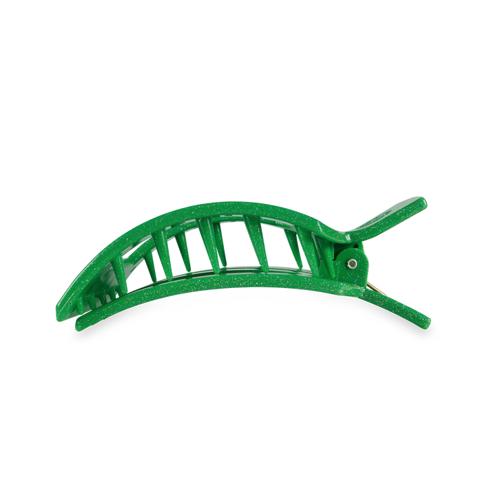 Square Flat Hair Clip | Large | Shamrock Shimmer