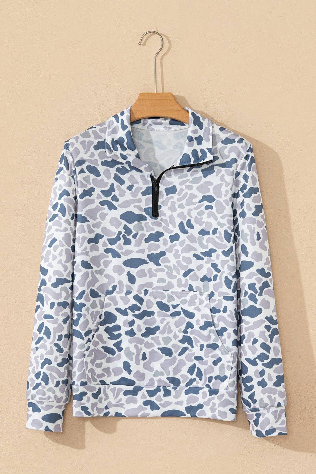 LDC Abstract V Neck Shift Camo Pullover