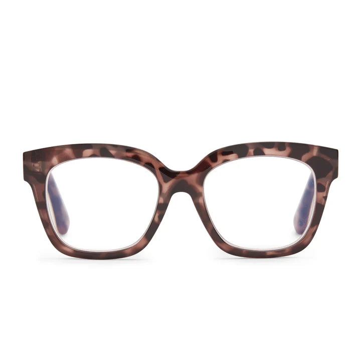 Ava Beige Tortoise + Blue Light Readers +.50