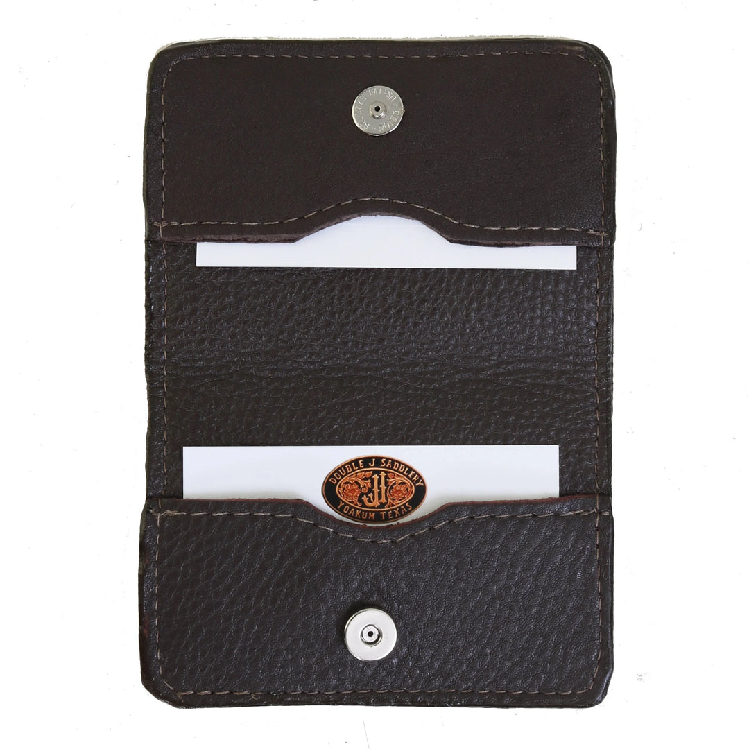 Brown Vintage Tooled Business Card Holder