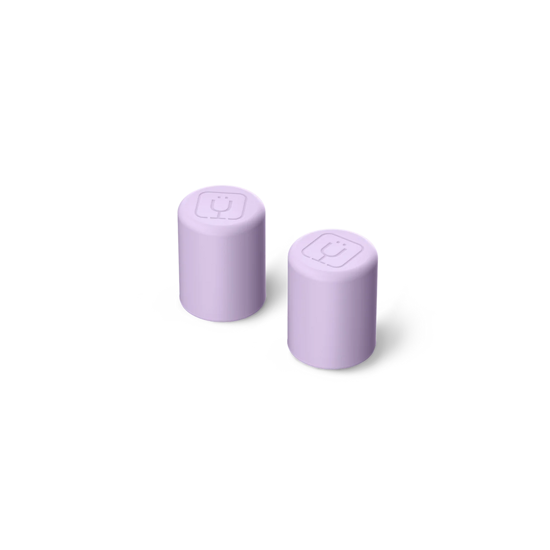 Magnetic Straw Caps Lavender 2PK