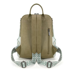 Wrangler Aztec Print Backpack/Crossbody -Green