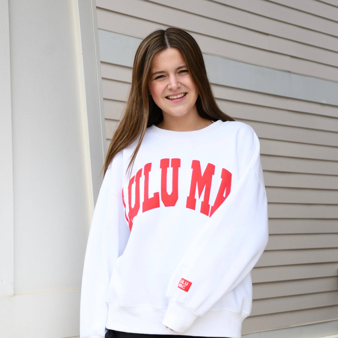 Lulu Mac Sweatshirt White/Red - Puff: White/Red / X-Large