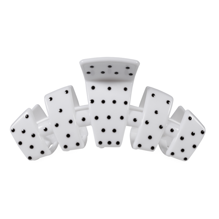 Classic White Polka Dot Party Large Claw Clip