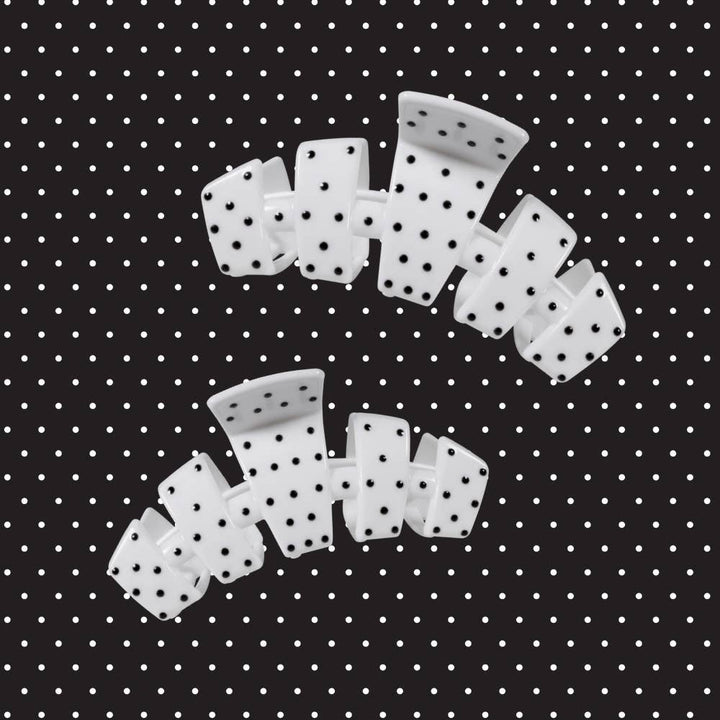 Classic White Polka Dot Party Large Claw Clip