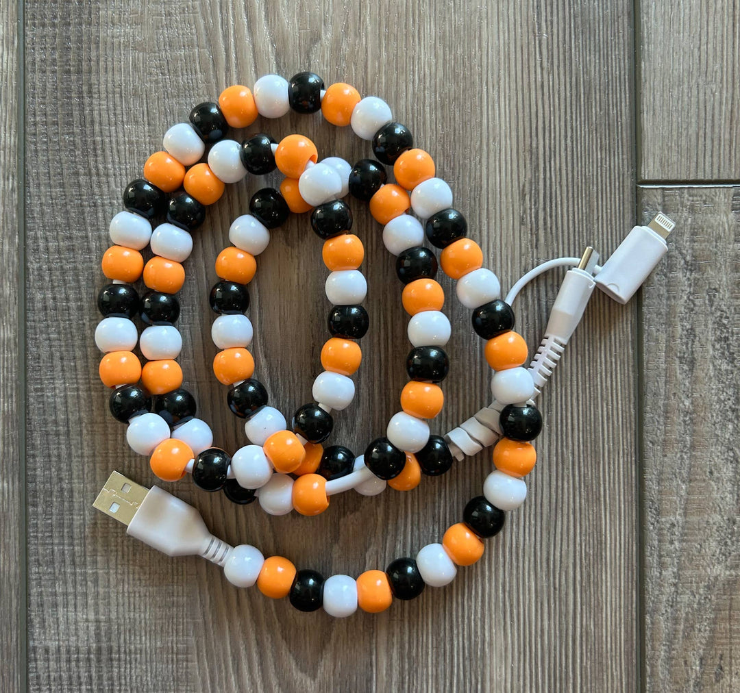 Game Day Phone Cord with Lightening and USB-C: Red/White/Blue