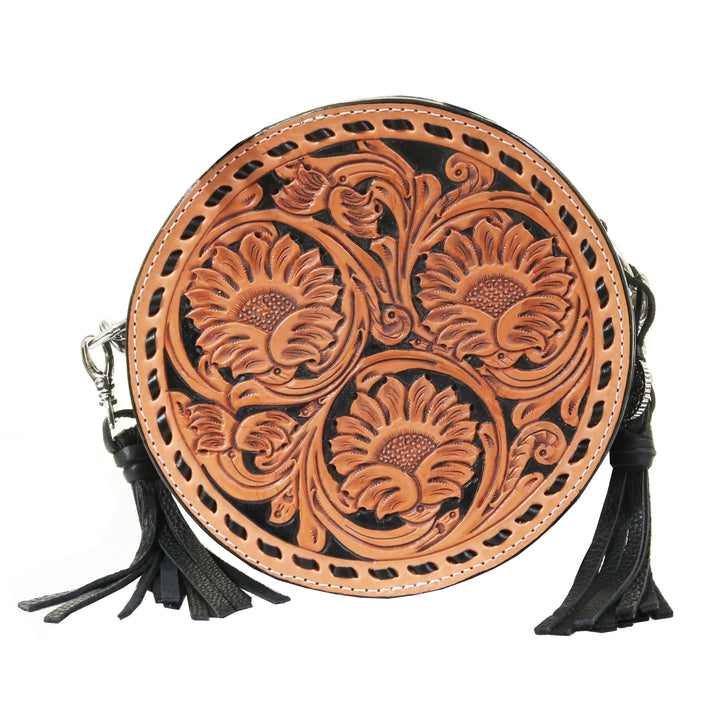 Sunflower Tooled Circle Tote