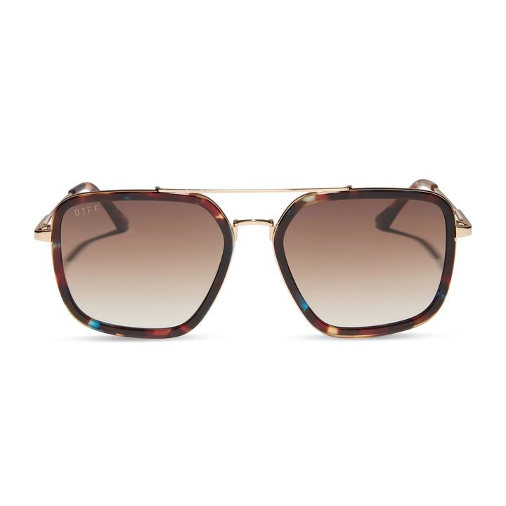 Jordan - Confetti Tortoise Brown Gradient Sunglasses