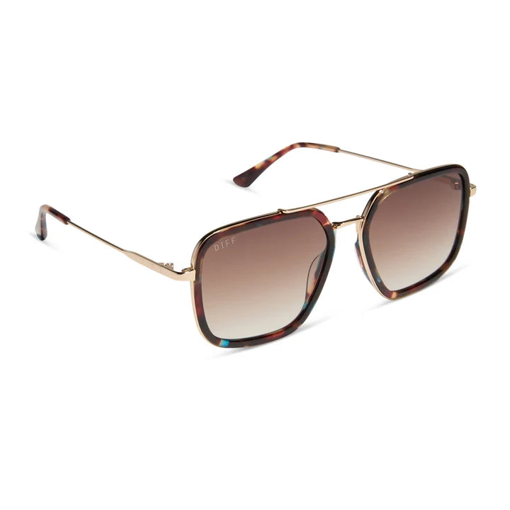 Jordan - Confetti Tortoise Brown Gradient Sunglasses