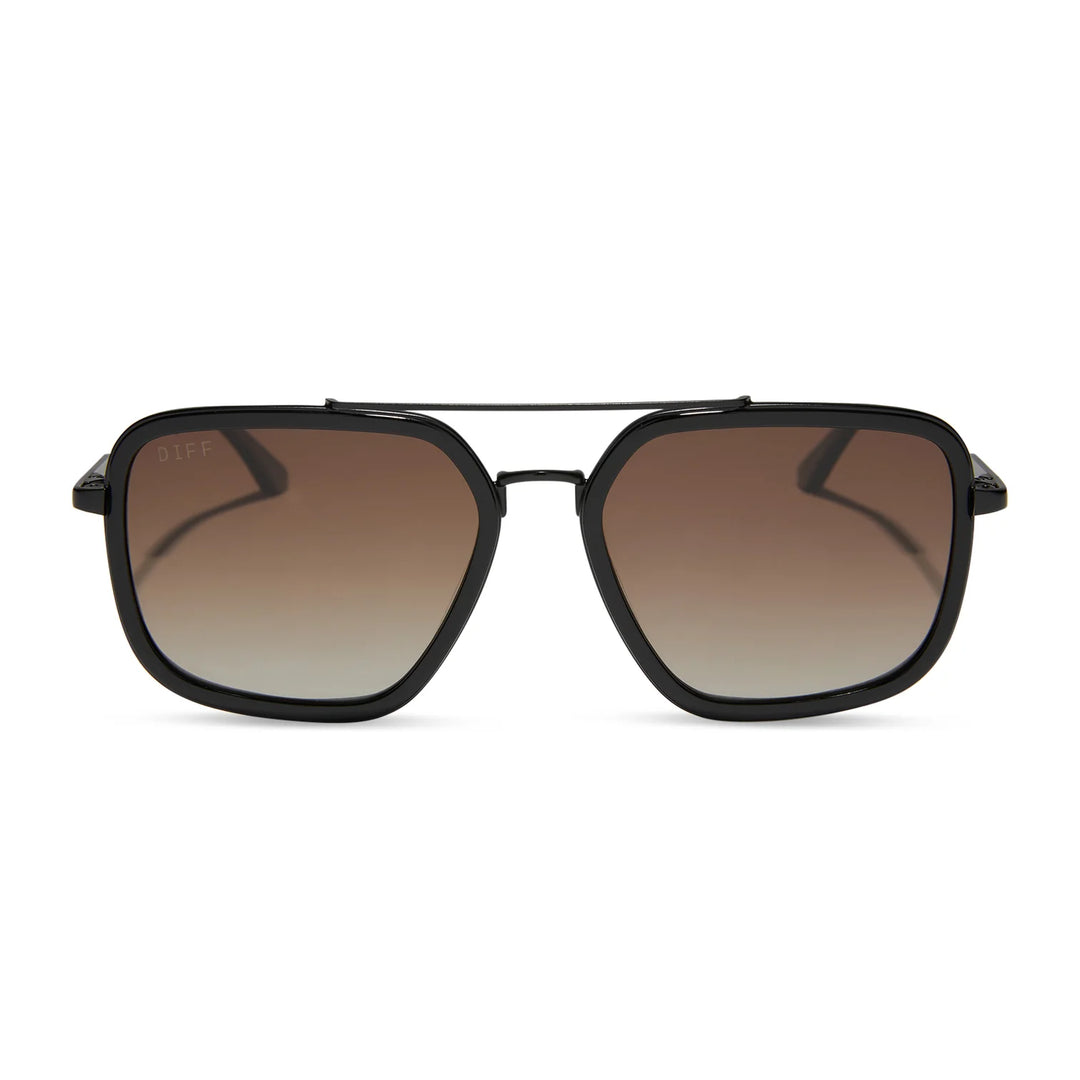 Jordan Matte Black + Black Temple Tips Brown Gradient Polarized