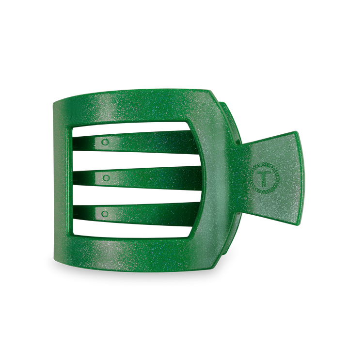 Square Flat Hair Clip | Large | Shamrock Shimmer
