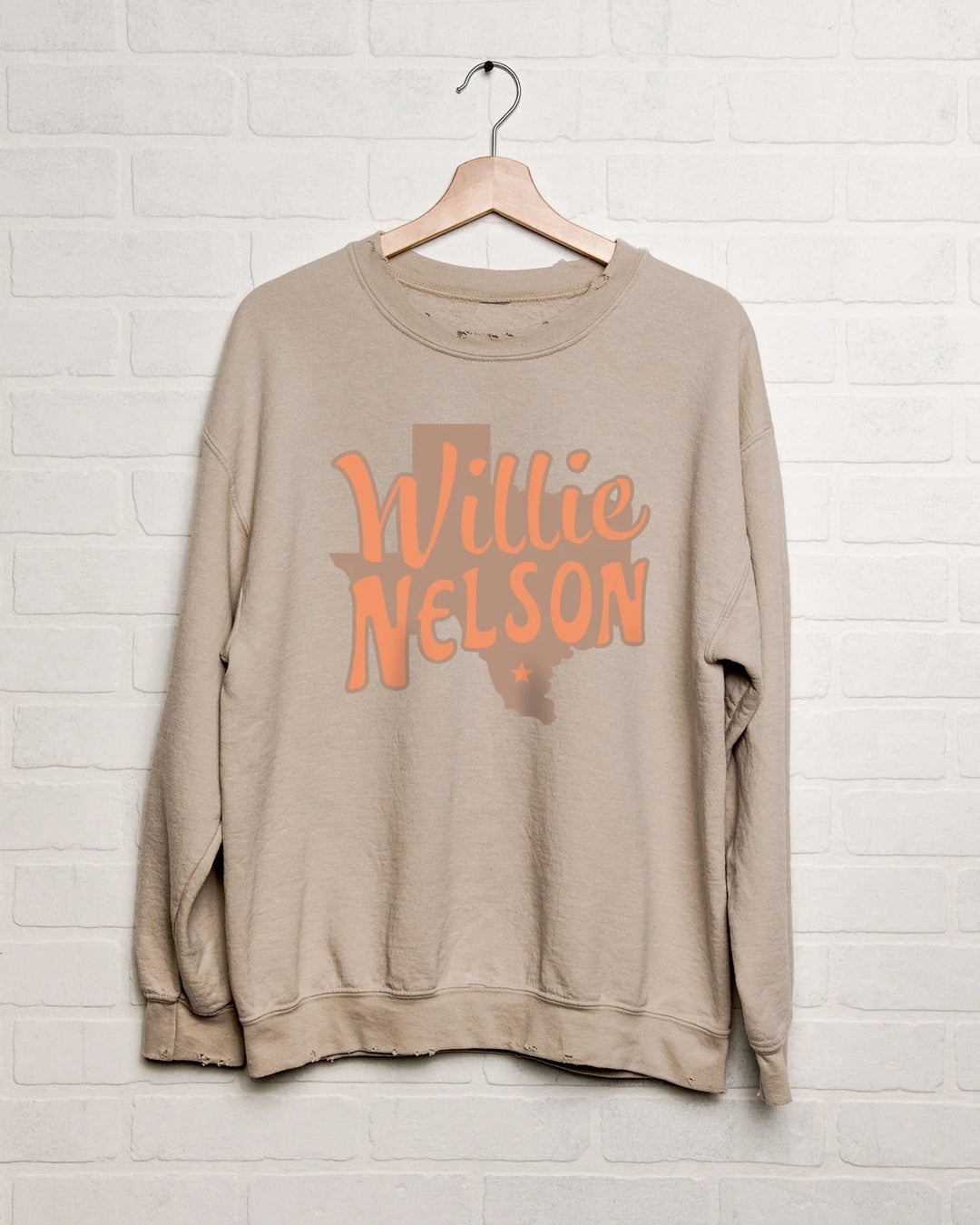 Willie Nelson Orange Texas Sweatshirt